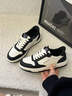 百思圖女鞋子舒適休閑板鞋女士閃穿鞋百搭黑白熊貓鞋S1043AM6白黑35 曬單實(shí)拍圖