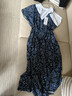 桂雪格2025夏裝新款女士連衣裙假兩件吊帶裙子碎花設計感小眾大碼遮肚子 圖片色 XL （115-125斤） 曬單實(shí)拍圖
