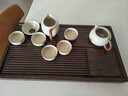 豪峰2026新款茶盤(pán)家用泡茶器茶臺黑檀紋茶實(shí)木托盤(pán)排水新年伴手禮物 曬單實(shí)拍圖