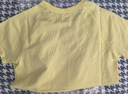 粒子狂熱[特價(jià)款]運動(dòng)短袖春夏女一體織高彈裸感瑜伽健身T恤TP084 檸檬黃-V2-318 M 曬單實(shí)拍圖
