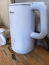 美的（Midea）電熱水壺燒水壺家用養生自動(dòng)斷電沖奶一體恒溫壺食品304不銹鋼1500W速熱1.5升大容量 SH15X301 曬單實(shí)拍圖