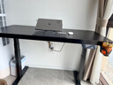 凡積實(shí)木電動(dòng)升降桌智能電腦桌可升降電競桌子家用辦公學(xué)習工作臺書(shū)桌 5CM桌面【雙電機三節】黑色 140x60x75CM 曬單實(shí)拍圖