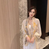 啄木鳥(niǎo)（TUCANO）棉麻圍巾女絲巾大方巾披肩兩用春秋夏新款超大米色繁花旅游防曬遮 米色繁花 曬單實(shí)拍圖