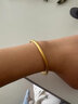 古法金包銀手鐲純銀實(shí)心金包銀鐲子女簡(jiǎn)約素圈禮物情人節送女友 重約10g金1.1g寬約2.8mm素圈手鐲 58圈口 曬單實(shí)拍圖
