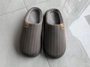 奧康（Aokang）抗菌棉拖鞋男士秋冬季室內居家用保暖防滑防臭毛絨厚底情侶棉拖女 曬單實(shí)拍圖