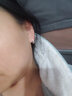 百年銀9999銀耳釘素圈銀耳環(huán)新款氣質(zhì)足銀睡覺(jué)免摘不過(guò)敏 銀星河耳環(huán)999一對銀 曬單實(shí)拍圖