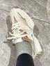 NEW BALANCE NB官方情侶款毛絨鞋帶輕便百搭舒適厚底休閑鞋327系列 米色/白色/米白色 U327WTL 40.5 (腳長(cháng)25.5cm) 曬單實(shí)拍圖