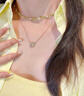 LOLA ROSE羅拉玫瑰春季新款雛菊系列女士項鏈女節日禮物生日禮物送女友 【雛菊】雙項鏈疊帶 曬單實(shí)拍圖