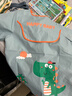 9i9寶寶吃飯罩衣長(cháng)袖防水防臟嬰兒童圍裙畫(huà)畫(huà)衣魔術(shù)貼A257恐龍 曬單實(shí)拍圖