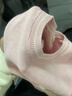 戴維貝拉（DAVE＆BELLA）兒童毛衣背心春裝新款純棉女寶寶針織衫男童馬甲小童打底上衣 粉色 120 cm（建議身高110-120cm） 曬單實(shí)拍圖