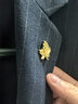諾斯.馬丁外套西裝西服品質(zhì)胸針男士領(lǐng)針女精致生日禮物配飾楓葉 金色 曬單實(shí)拍圖