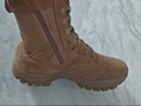 3514作戰靴男訓練鞋高幫戰術(shù)靴側拉鏈男靴新式棕色戶(hù)外沙漠靴 棕色 42 曬單實(shí)拍圖