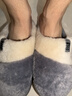 海瀾之家（HLA）拼色毛絨棉拖鞋男士秋冬新款家居室內厚底情侶保暖防滑拖鞋女 煙灰色 44-45 【適合43-44碼腳】 曬單實(shí)拍圖