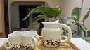 南山先生 悶泡壺家用陶瓷茶壺可愛(ài)燜茶壺便攜保溫壺水壺呆萌熊貓泡茶壺 呆萌熊貓茶壺套組_一壺四杯帶盤(pán) 曬單實(shí)拍圖
