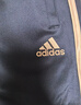 阿迪達斯（adidas）兒童裝褲子秋季戶(hù)外休閑運動(dòng)褲防風(fēng)束腳褲 黑/金 116 曬單實(shí)拍圖