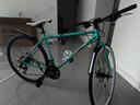 永久彩色公路自行車(chē)變速輕便賽車(chē)男女學(xué)生日常上班通勤破風(fēng)單車(chē) 直把-窄刀圈-輻條輪-青白色 L碼(適合身高165-195CM) 24速 曬單實(shí)拍圖