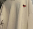 查爾斯桃心【白鹿&王楚然同款】衛衣男女情侶同款圓領(lǐng)寬松青年打底衫淺卡S 曬單實(shí)拍圖
