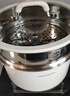榮事達316不銹鋼湯鍋家用加厚陶瓷煮粥鍋小煮鍋蒸煮鍋電磁爐燉鍋 【316湯鍋+304蒸籠】3-5人 24cm 曬單實(shí)拍圖