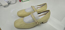 他她（TATA）女鞋半融芝士時(shí)尚百搭瑪麗珍鞋單鞋羊皮鞋子7G405CQ5 黃色 39 曬單實(shí)拍圖
