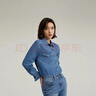 李維斯（Levi's）秋季女士牛仔襯衫簡(jiǎn)約舒適時(shí)尚潮流上衣86832-0018 牛仔藍 S 曬單實(shí)拍圖