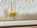 周生生黃金吊墜 足金長(cháng)命鎖寶寶禮物 不含項鏈09300P 計價(jià) 3.4克 曬單實(shí)拍圖
