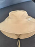 啄木鳥(niǎo)（TUCANO）防曬帽子女夏季戶(hù)外遮陽(yáng)帽運動(dòng)太陽(yáng)帽薄款遮臉透氣盆帽漁夫帽百搭 卡其色 可調節53-60CM 曬單實(shí)拍圖
