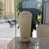 虎牌香港直郵虎牌（TIGER）陶瓷內膽咖啡保溫杯辦公室隨行吸管水杯子 象牙白【316無(wú)縫內膽】 曬單實(shí)拍圖