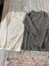 兒童高領(lǐng)打底衫2026春秋中大童男童純棉上衣女童秋衣寶寶長(cháng)袖t恤 白色 +灰色 中領(lǐng) 150 建議130-140cm 曬單實(shí)拍圖