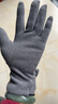 咕咕象（guguxiang）德絨手套保暖女秋冬季加絨薄款棉彈力騎行電動(dòng)車(chē)防風(fēng)防寒防凍觸屏 灰色1雙（德絨手套） 曬單實(shí)拍圖