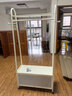 掛衣架落地臥室內家用簡(jiǎn)易衣帽柜輕奢可移動(dòng)客廳陽(yáng)臺曬晾衣服架子 80CM奶白【頂層置物款+防塵儲物柜】 曬單實(shí)拍圖