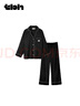 野獸派家居（tbh）睡衣男士 熊貓嘭嘭星光緞家居服長(cháng)款套裝加厚可外穿睡衣女冬 熊貓嘭嘭星光緞家居服套裝 長(cháng)款 黑色波點(diǎn) S 曬單實(shí)拍圖