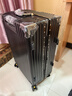 狄斯頓保羅  鋁框行李箱男女新款拉桿箱萬(wàn)向輪拉桿箱大容量旅行箱登機密碼箱 商務(wù)黑-加厚合金框【箱體可坐人】 26英寸 曬單實(shí)拍圖