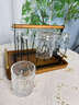 嵐媛輕奢綠茶杯玻璃杯家用套裝客廳高顏值喝水杯子泡茶杯透明杯具待客 【透明】冰川杯6只+實(shí)木杯架+提手小托盤(pán) 曬單實(shí)拍圖
