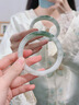 亞一[老廟黃金]飄翠玉手鐲女寬條玉髓鐲子女款首飾生日禮物送女友老婆 曬單實(shí)拍圖