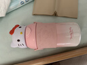 三麗鷗（SANRIO）凱蒂貓HelloKitty公仔背帶保溫杯316不銹鋼吸管皮套生日禮物560ml 曬單實(shí)拍圖