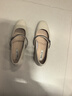百麗（Belle）水鉆一字帶牛皮瑪麗珍鞋女26春新款商場(chǎng)優(yōu)雅方跟單鞋BR4G2AQ6預售 米白色 36 曬單實(shí)拍圖