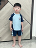 貓人兒童泳衣男童分體中大童專(zhuān)業(yè)男孩速干游泳衣泳褲青少年游泳套裝 藍色 120 M【身高110-120cm 體重35-45斤】 曬單實(shí)拍圖