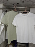 布先生春夏季短袖T恤男士純棉小白T純色內搭打底衫 白色 XL(180) 曬單實(shí)拍圖