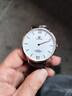 天王（TIAN WANG）情侶石英對表商務(wù)手表男女士休閑簡(jiǎn)約正品腕表防水節日送禮紀念款 白盤(pán) 棕帶 男表 3851 曬單實(shí)拍圖