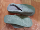 棉拖鞋女厚底冬季防滑家居可愛(ài)家用居家情侶室內保暖加絨加厚棉拖 條紋棉拖-綠色 38-39 適合37-38 曬單實(shí)拍圖