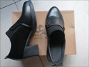 萊芬紅媽媽鞋純皮大碼女鞋不累腳中年中粗跟單鞋舒適軟底深口皮鞋新品 黑色 金A6L 42 曬單實(shí)拍圖