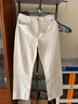 優(yōu)衣庫常規款女裝直筒牛仔褲/中腰水洗產(chǎn)品休閑褲子479004 482279 482279/01乳白色 26 /160/66A 曬單實(shí)拍圖