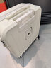袋鼠多功能行李箱女可登機子母箱可充電時(shí)尚男密碼箱出差迷你拉桿箱子 谷物白【多功能單箱】 20英寸 【便捷登機】 曬單實(shí)拍圖