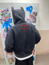 OEMG 重磅街頭水洗做舊連帽衛衣男士春秋季小惡魔設計感潮牌上衣外套 水洗黑 【高品質(zhì)】 XL [建議120-140斤] 曬單實(shí)拍圖