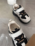 牧童兒童運動(dòng)鞋春秋款男童幼兒園鞋輕便網(wǎng)面休閑跑步鞋女童 熊貓黑27 曬單實(shí)拍圖