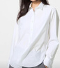 優(yōu)衣庫女裝全棉襯衫/長(cháng)袖襯衣休閑通勤外套26春夏新款482828 00 白色 S 曬單實(shí)拍圖