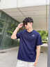 回力純棉短袖t恤男款親膚透氣夏季新款寬松休閑半袖青少年卡通上衣男 【100%純棉】藏青(慵懶喵胸標) L /175(純棉透氣親膚) 曬單實(shí)拍圖