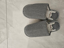 利達妮（TZLDN）室內棉拖鞋男款防滑秋冬季棉居家男士家居情侶毛布拖鞋 咖色44-45 曬單實(shí)拍圖