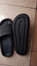七色紡拖鞋男士踩屎感居家用特大碼防滑厚底醫用級EVA浴室女涼拖黑44-45 曬單實(shí)拍圖