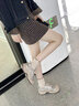 星期六品牌厚底運動(dòng)休閑鞋女春季2026新款大頭樂(lè )福鞋百搭配裙子增高鞋子 香檳色 36 曬單實(shí)拍圖